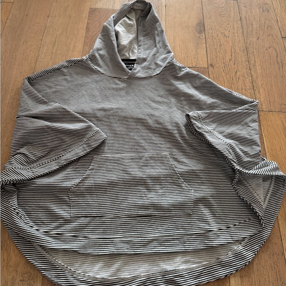 Striped Poncho Hoodie